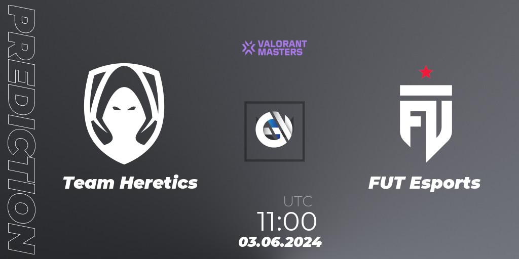 Team Heretics - FUT Esports: ennuste. 03.06.2024 at 11:00, VALORANT, VCT 2024: Masters Shanghai