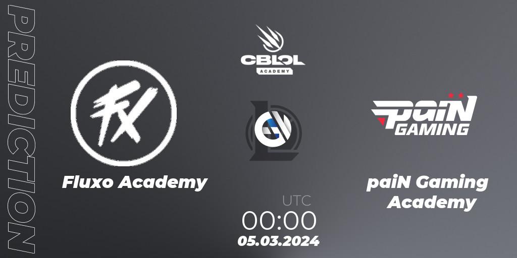 Fluxo Academy - paiN Gaming Academy: ennuste. 05.03.24, LoL, CBLOL Academy Split 1 2024