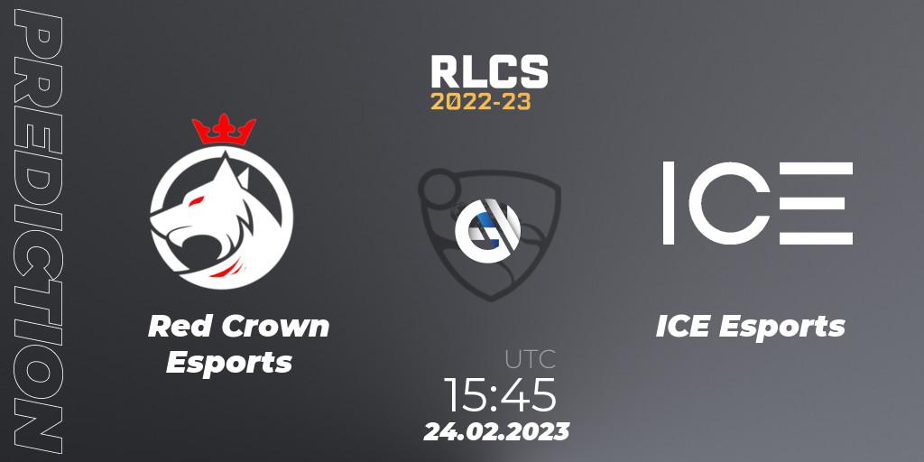 Red Crown Esports - ICE Esports: ennuste. 24.02.23, Rocket League, RLCS 2022-23 - Winter: Sub-Saharan Africa Regional 3 - Winter Invitational