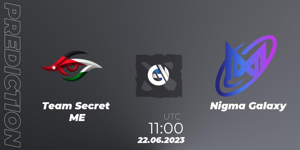 Team Secret ME - Nigma Galaxy: ennuste. 22.06.2023 at 11:00, Dota 2, Riyadh Masters 2023 MENA Qualifier
