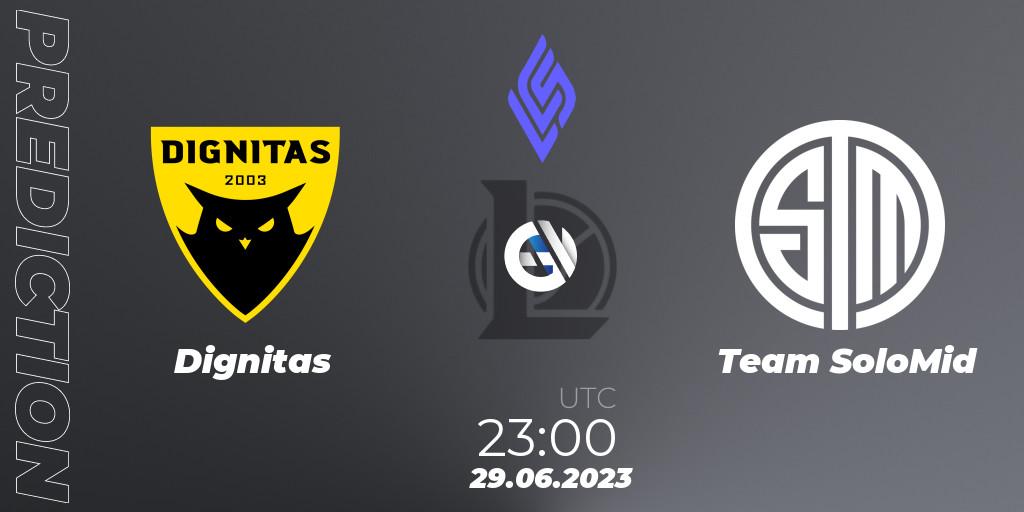 Dignitas - Team SoloMid: ennuste. 29.06.2023 at 23:00, LoL, LCS Summer 2023 - Group Stage