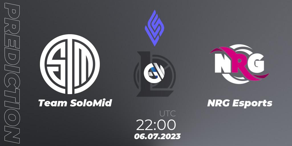 Team SoloMid - NRG Esports: ennuste. 06.07.2023 at 23:00, LoL, LCS Summer 2023 - Group Stage