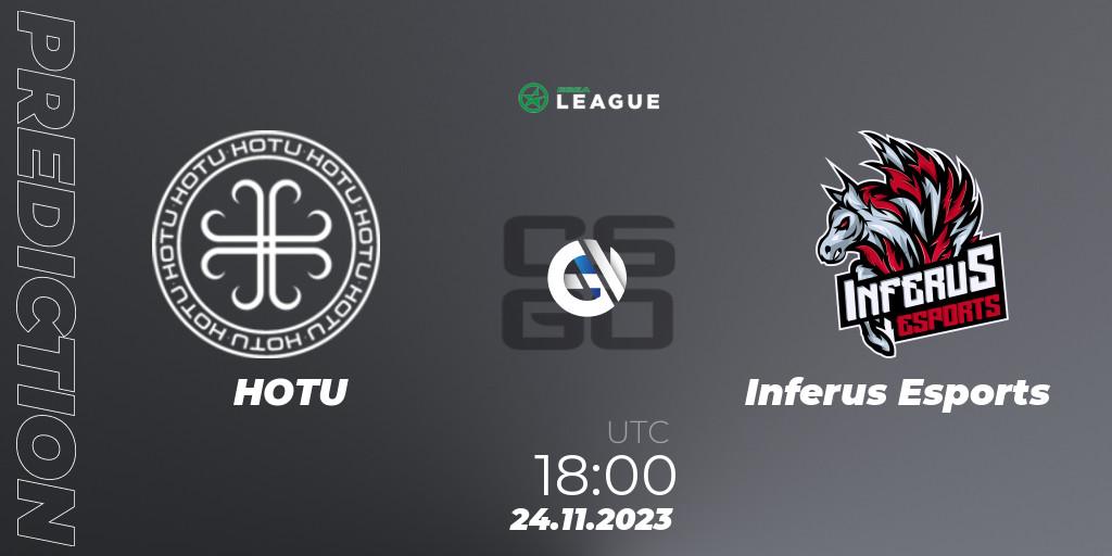 HOTU - Inferus Esports: ennuste. 24.11.2023 at 18:00, Counter-Strike (CS2), ESEA Season 47: Advanced Division - Europe