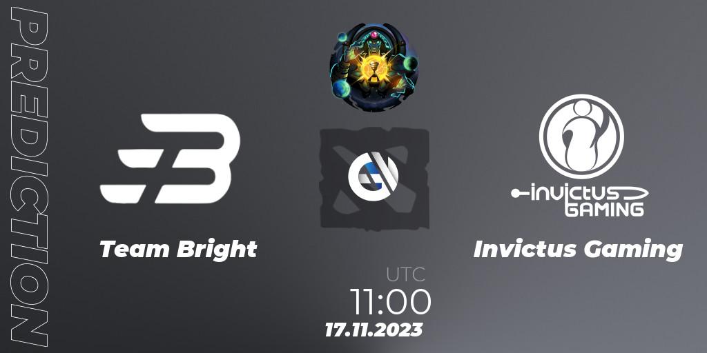 Team Bright - Invictus Gaming: ennuste. 17.11.23, Dota 2, ESL One Kuala Lumpur 2023: China Closed Qualifier