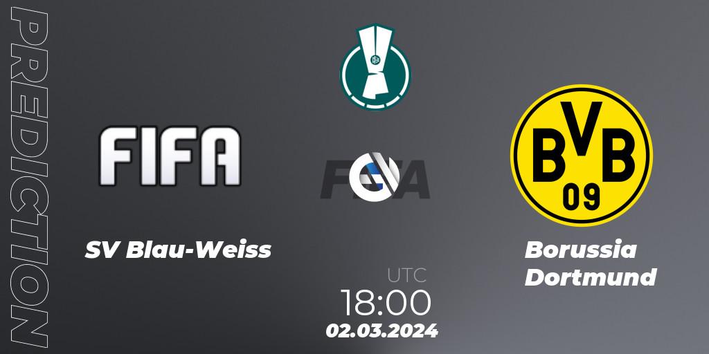 SV Blau-Weiss - Borussia Dortmund: ennuste. 02.03.24, FIFA 23, DFB-ePOKAL 2024
