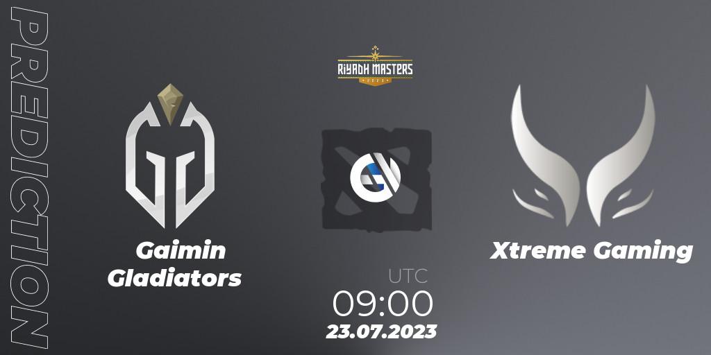 Gaimin Gladiators - Xtreme Gaming: ennuste. 23.07.2023 at 09:04, Dota 2, Riyadh Masters 2023 - Group Stage