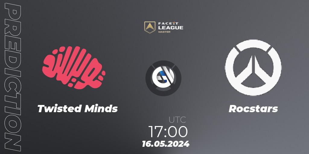 Twisted Minds - Rocstars: ennuste. 16.05.2024 at 17:00, Overwatch, FACEIT League Season 1 - EMEA Master Road to EWC