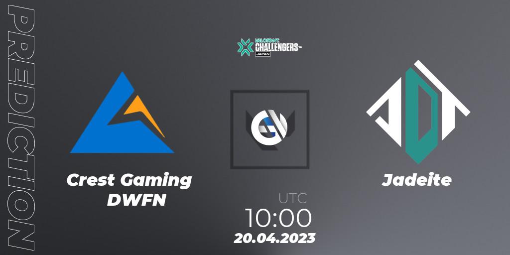 Crest Gaming DWFN - Jadeite: ennuste. 20.04.23, VALORANT, VALORANT Challengers 2023: Japan Split 2 Group stage