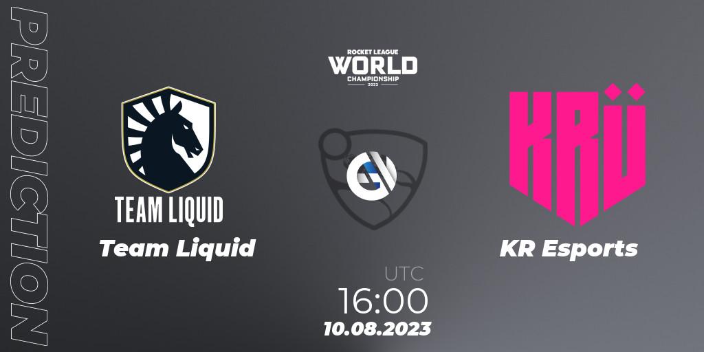Team Liquid - KRÜ Esports: ennuste. 10.08.23, Rocket League, Rocket League Championship Series 2022-23 - World Championship Group Stage