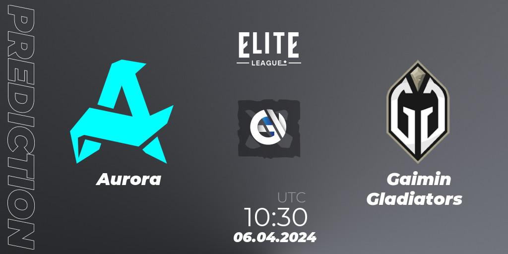 Aurora - Gaimin Gladiators: ennuste. 06.04.24, Dota 2, Elite League: Round-Robin Stage
