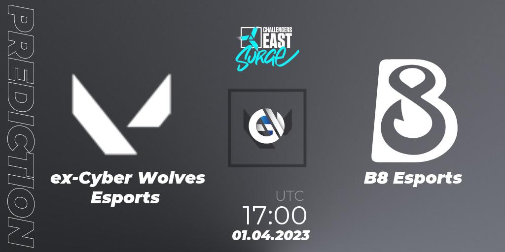 ex-Cyber Wolves Esports - B8 Esports: ennuste. 01.04.23, VALORANT, VALORANT Challengers 2023 East: Surge Split 2