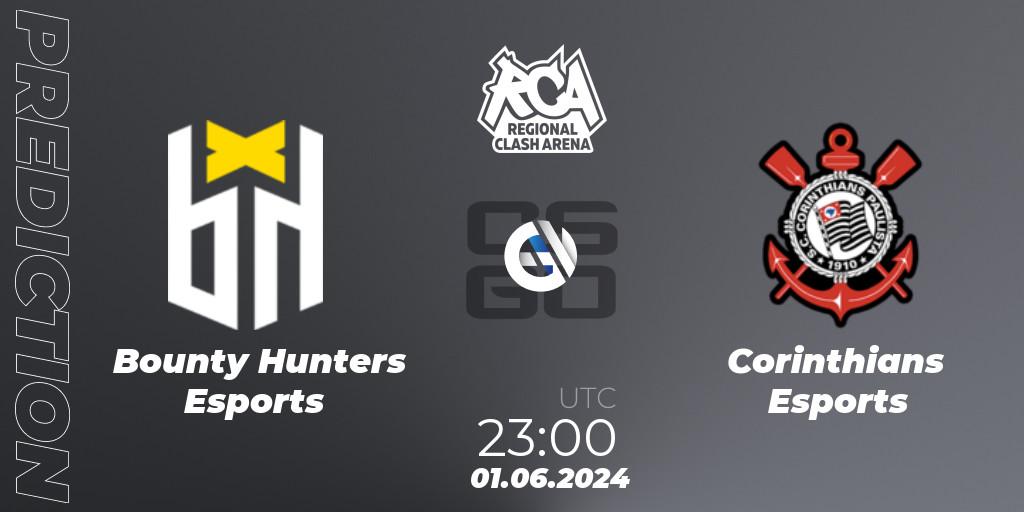 Bounty Hunters Esports - Corinthians Esports: ennuste. 01.06.2024 at 23:00, Counter-Strike (CS2), Regional Clash Arena South America: Closed Qualifier