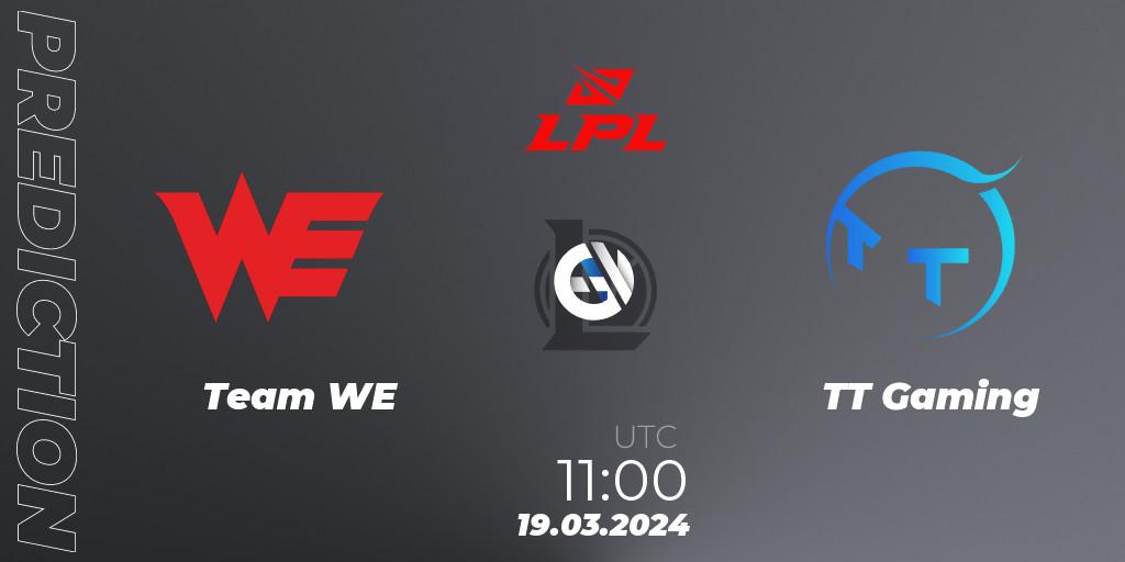 Team WE - TT Gaming: ennuste. 19.03.24, LoL, LPL Spring 2024 - Group Stage
