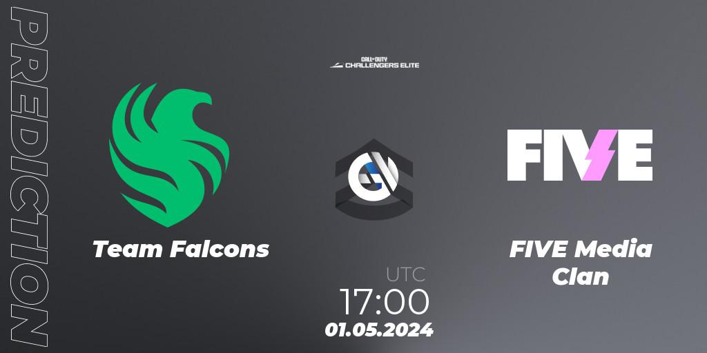 Team Falcons - FIVE Media Clan: ennuste. 01.05.2024 at 17:00, Call of Duty, Call of Duty Challengers 2024 - Elite 2: EU