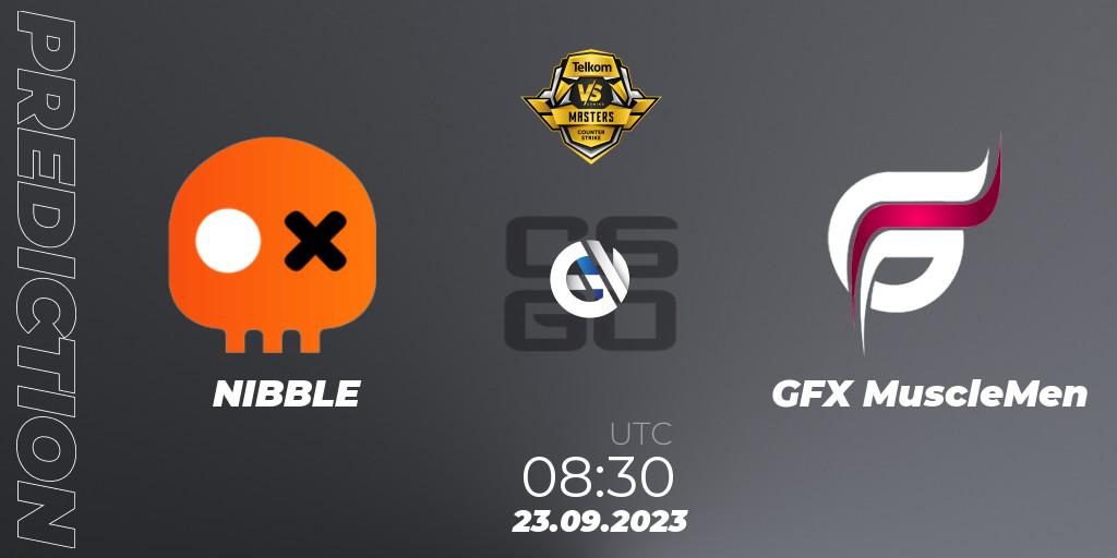 NIBBLE - GFX MuscleMen: ennuste. 23.09.2023 at 08:30, Counter-Strike (CS2), VS Gaming League Masters 2023