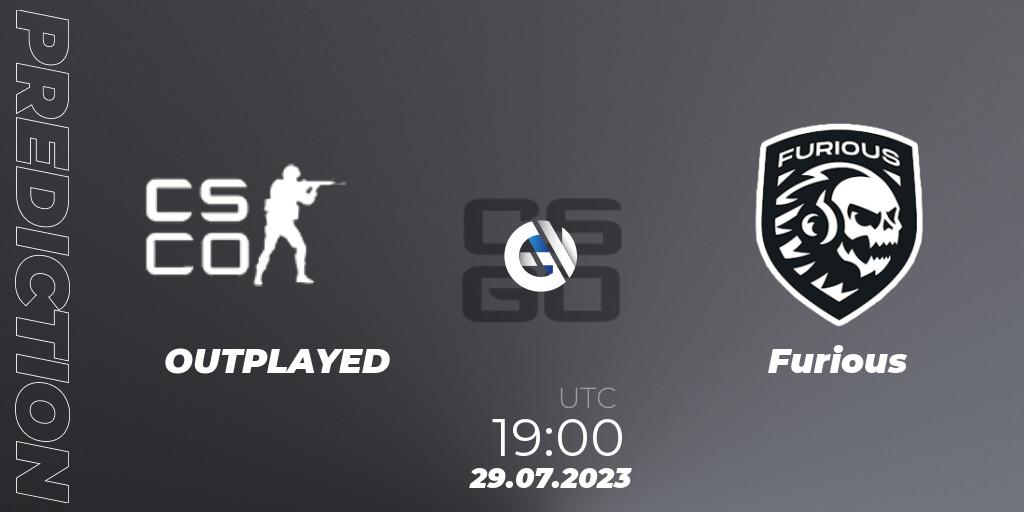 OUTPLAYED - Furious: ennuste. 29.07.2023 at 21:00, Counter-Strike (CS2), AGS CUP 2023: Open Qualififer #1