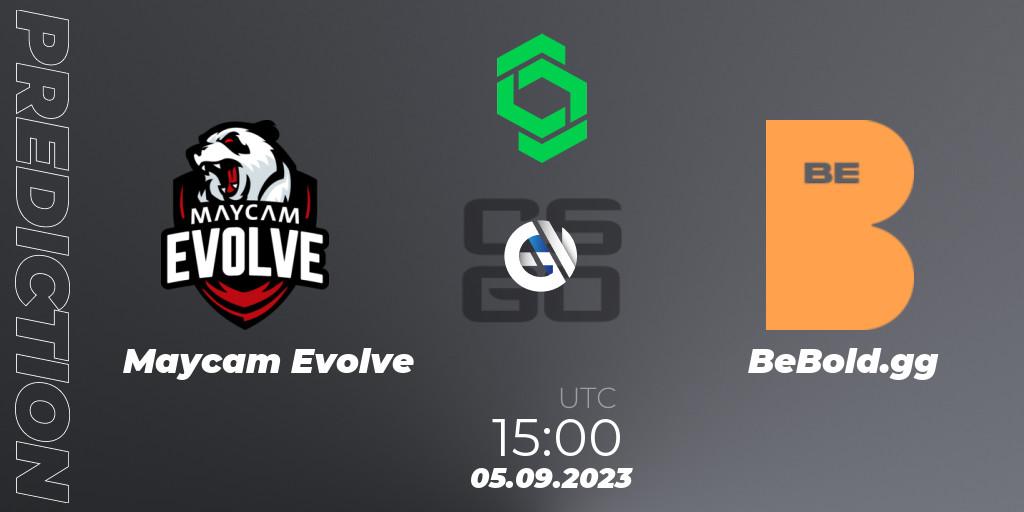 Maycam Evolve - BeBold.gg: ennuste. 05.09.2023 at 15:00, Counter-Strike (CS2), CCT South America Series #11: Closed Qualifier
