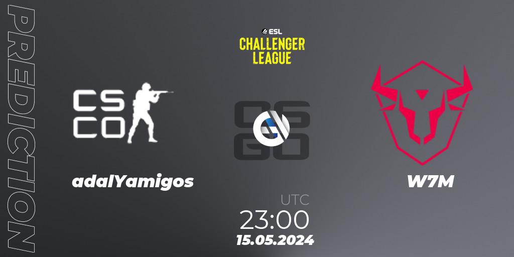 adalYamigos - W7M: ennuste. 15.05.2024 at 23:00, Counter-Strike (CS2), ESL Challenger League Season 47: South America