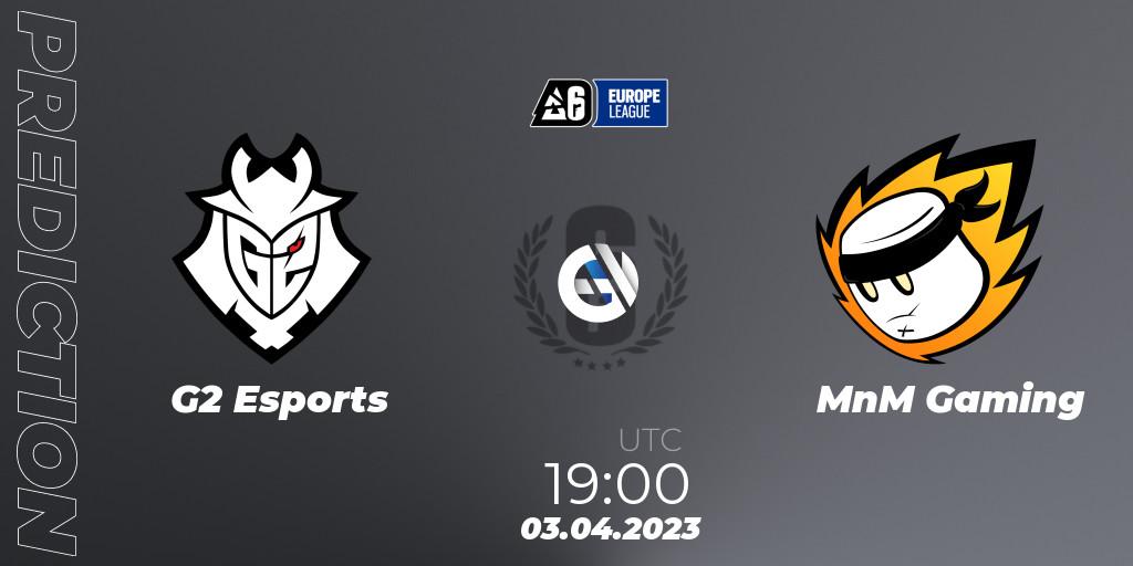 G2 Esports - MnM Gaming: ennuste. 03.04.2023 at 18:00, Rainbow Six, Europe League 2023 - Stage 1