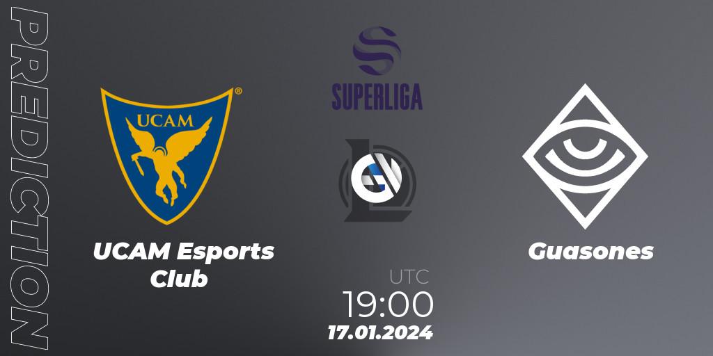 UCAM Esports Club - Guasones: ennuste. 17.01.2024 at 19:00, LoL, Superliga Spring 2024 - Group Stage