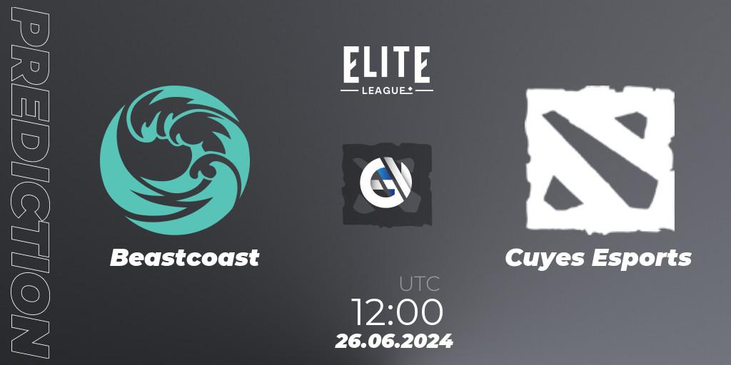 Beastcoast - Cuyes Esports: ennuste. 26.06.2024 at 16:00, Dota 2, Elite League Season 2: South America Closed Qualifier