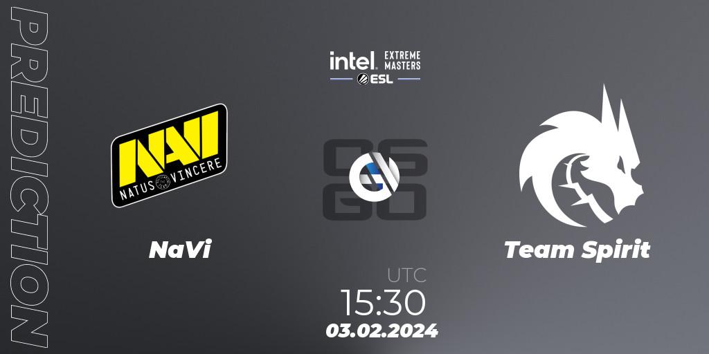 NaVi - Team Spirit: ennuste. 03.02.24, CS2 (CS:GO), IEM Katowice 2024