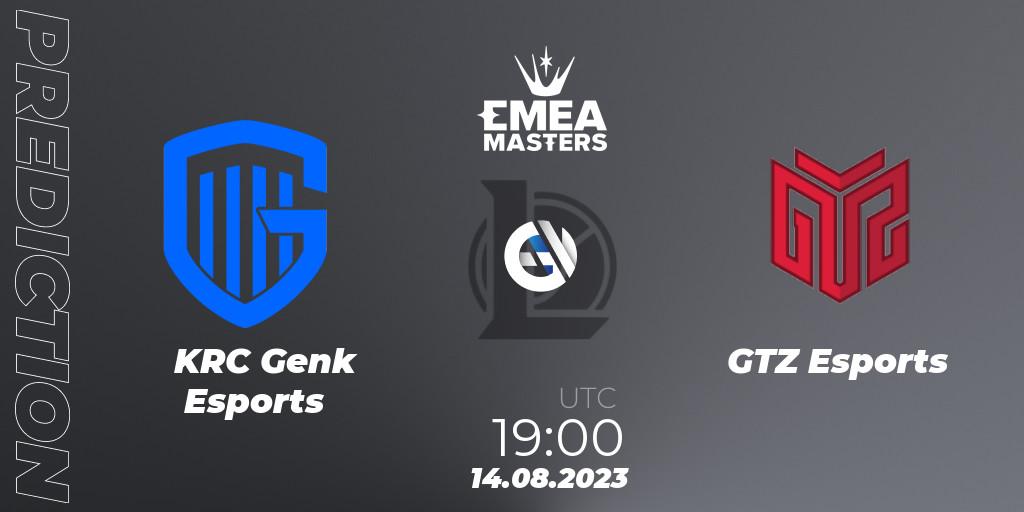 KRC Genk Esports - GTZ Esports: ennuste. 14.08.2023 at 19:00, LoL, EMEA Masters Summer 2023