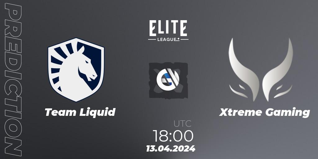 Team Liquid - Xtreme Gaming: ennuste. 13.04.24, Dota 2, Elite League
