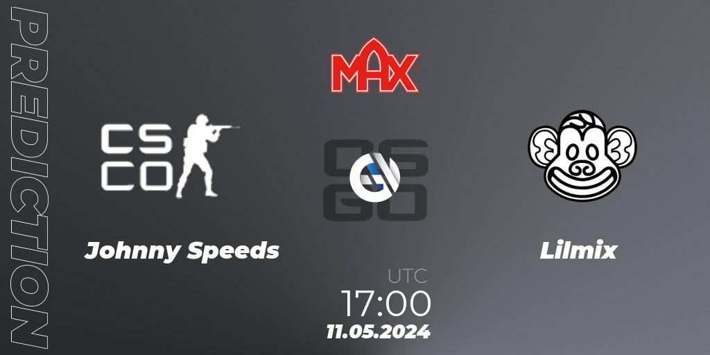 Johnny Speeds - Lilmix: ennuste. 11.05.2024 at 17:00, Counter-Strike (CS2), MAX Skills Tournament