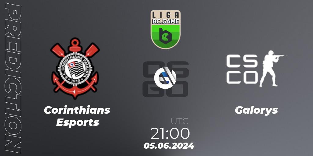 Corinthians Esports - Galorys: ennuste. 05.06.2024 at 21:00, Counter-Strike (CS2), Dust2 Brasil Liga Season 3