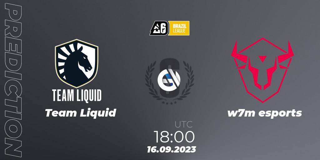 Team Liquid - w7m esports: ennuste. 16.09.2023 at 18:00, Rainbow Six, Brazil League 2023 - Stage 2