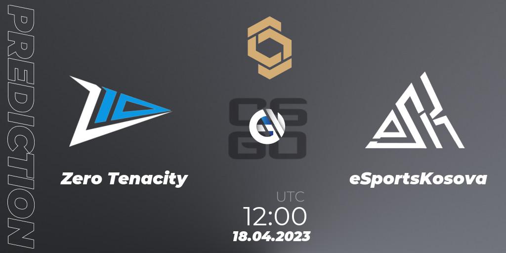 Zero Tenacity - eSportsKosova: ennuste. 18.04.2023 at 12:00, Counter-Strike (CS2), CCT South Europe Series #4: Closed Qualifier