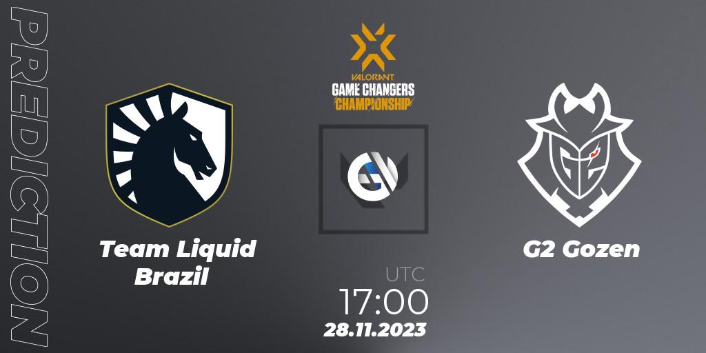 Team Liquid Brazil - G2 Gozen: ennuste. 28.11.2023 at 17:00, VALORANT, VCT 2023: Game Changers Championship