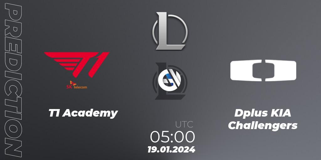 T1 Academy - Dplus KIA Challengers: ennuste. 19.01.2024 at 05:00, LoL, LCK Challengers League 2024 Spring - Group Stage