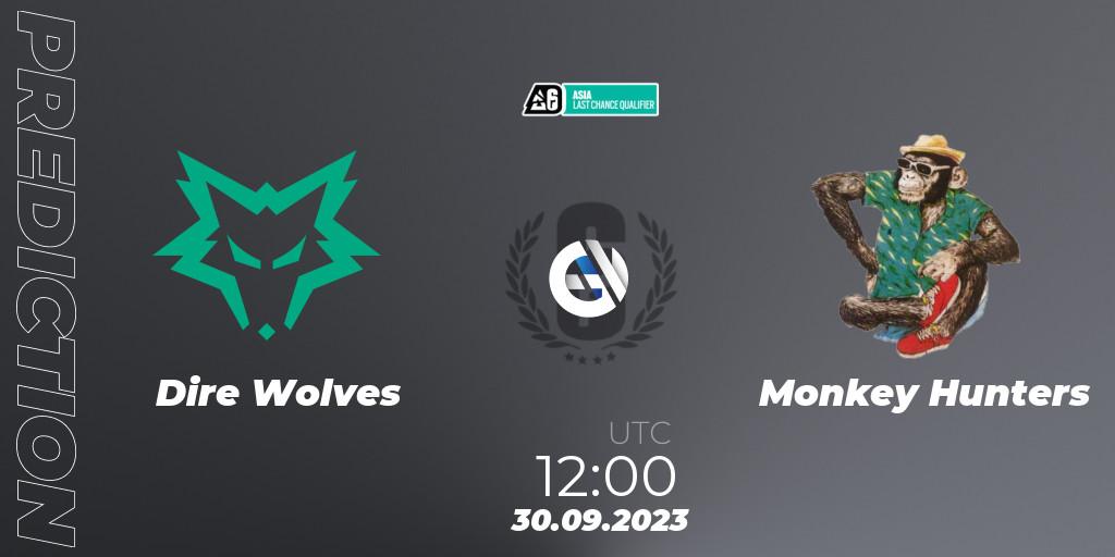 Dire Wolves - Monkey Hunters: ennuste. 30.09.23, Rainbow Six, Asia League 2023 - Stage 2 - Last Chance Qualifiers