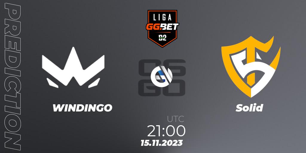 WINDINGO - Solid: ennuste. 21.11.2023 at 21:00, Counter-Strike (CS2), Dust2 Brasil Liga Season 2