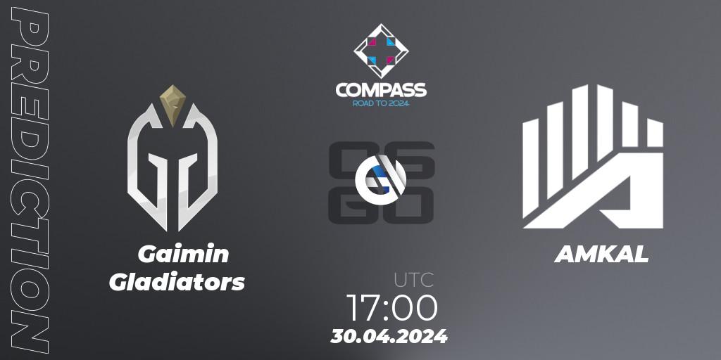 Gaimin Gladiators - AMKAL: ennuste. 30.04.2024 at 17:10, Counter-Strike (CS2), YaLLa Compass Spring 2024