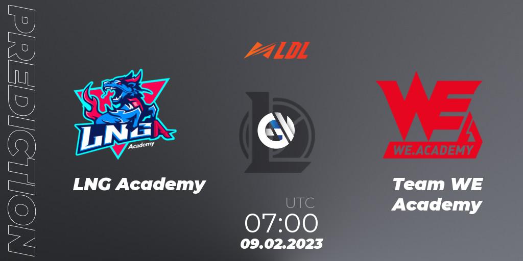 LNG Academy - Team WE Academy: ennuste. 09.02.23, LoL, LDL 2023 - Swiss Stage
