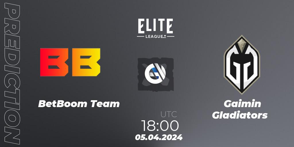 BetBoom Team - Gaimin Gladiators: ennuste. 05.04.24, Dota 2, Elite League: Round-Robin Stage