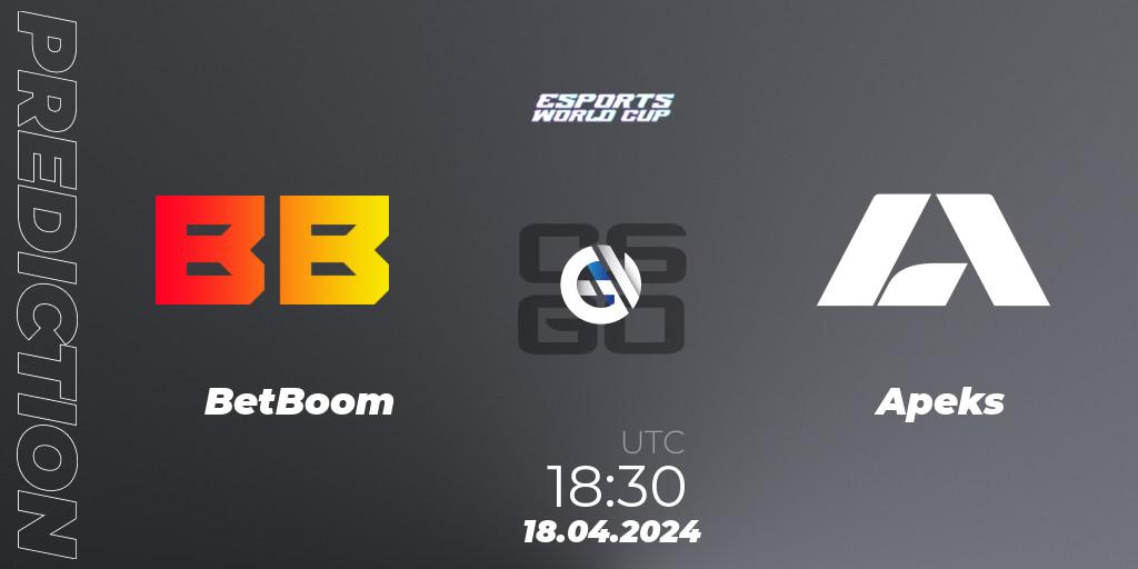 BetBoom - Apeks: ennuste. 18.04.24, CS2 (CS:GO), Esports World Cup 2024: European Open Qualifier