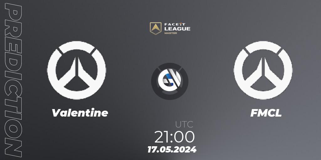 Valentine - FMCL: ennuste. 17.05.2024 at 21:00, Overwatch, FACEIT League Season 1 - NA Master Road to EWC
