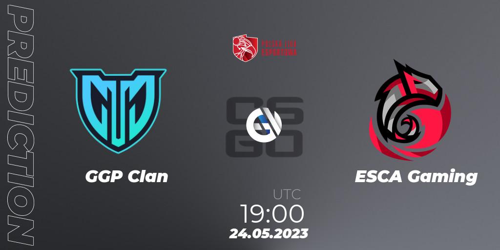 GGP Clan - ESCA Gaming: ennuste. 24.05.2023 at 19:00, Counter-Strike (CS2), Polish Esports League 2023 Split 2