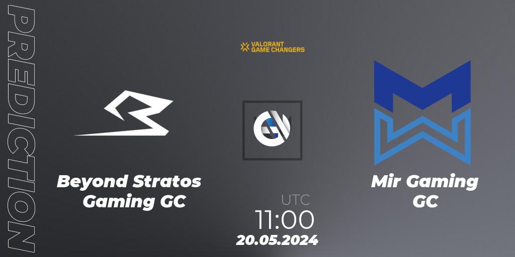 Beyond Stratos Gaming GC - Mir Gaming GC: ennuste. 20.05.2024 at 11:00, VALORANT, VCT 2024: Game Changers Korea Stage 1
