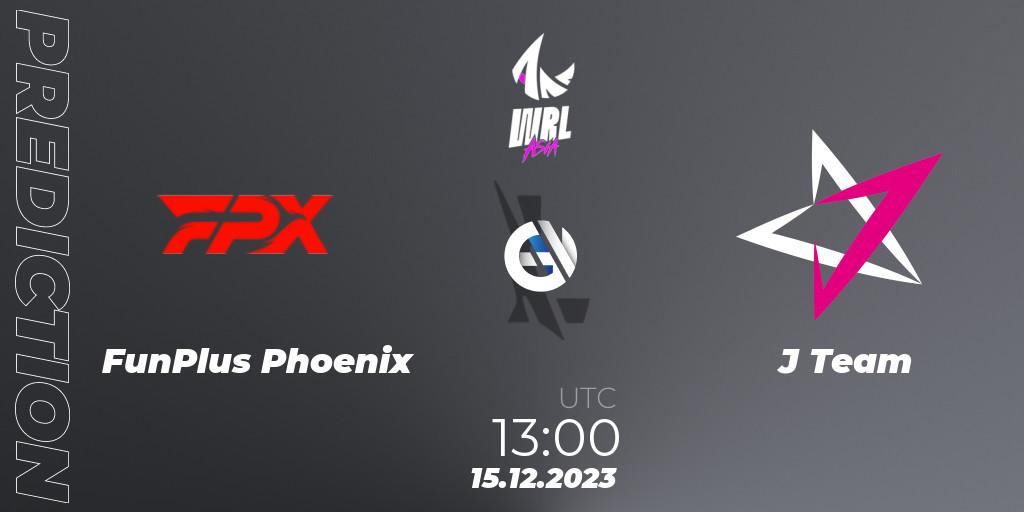 FunPlus Phoenix - J Team: ennuste. 15.12.2023 at 13:00, Wild Rift, WRL Asia 2023 - Season 2 - Regular Season