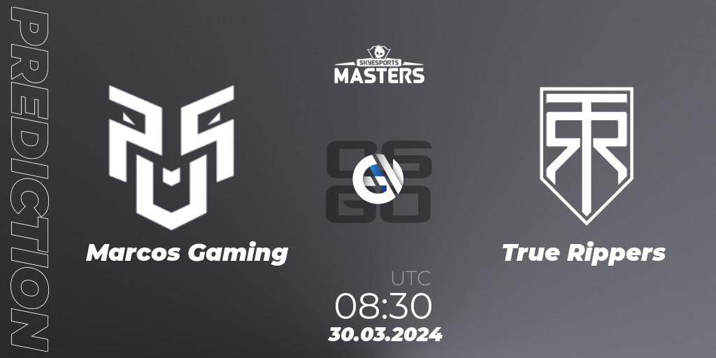 Marcos Gaming - True Rippers: ennuste. 30.03.2024 at 08:30, Counter-Strike (CS2), Skyesports Masters 2024: Indian Qualifier