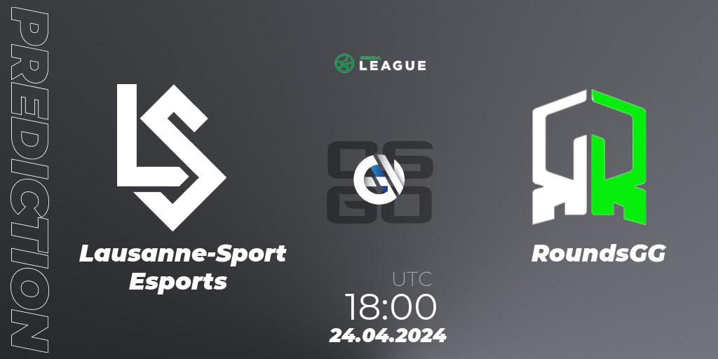 Lausanne-Sport Esports - RoundsGG: ennuste. 24.04.2024 at 18:00, Counter-Strike (CS2), ESEA Season 49: Advanced Division - Europe
