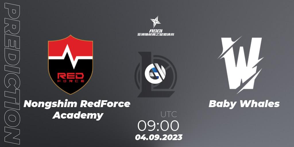 Nongshim RedForce Academy - Baby Whales: ennuste. 04.09.2023 at 09:00, LoL, Asia Star Challengers Invitational 2023