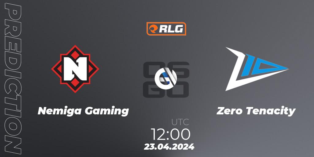 Nemiga Gaming - Zero Tenacity: ennuste. 23.04.24, CS2 (CS:GO), RES European Series #2