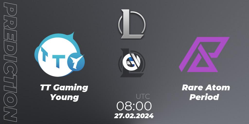 TT Gaming Young - Rare Atom Period: ennuste. 27.02.2024 at 08:00, LoL, LDL 2024 - Stage 1