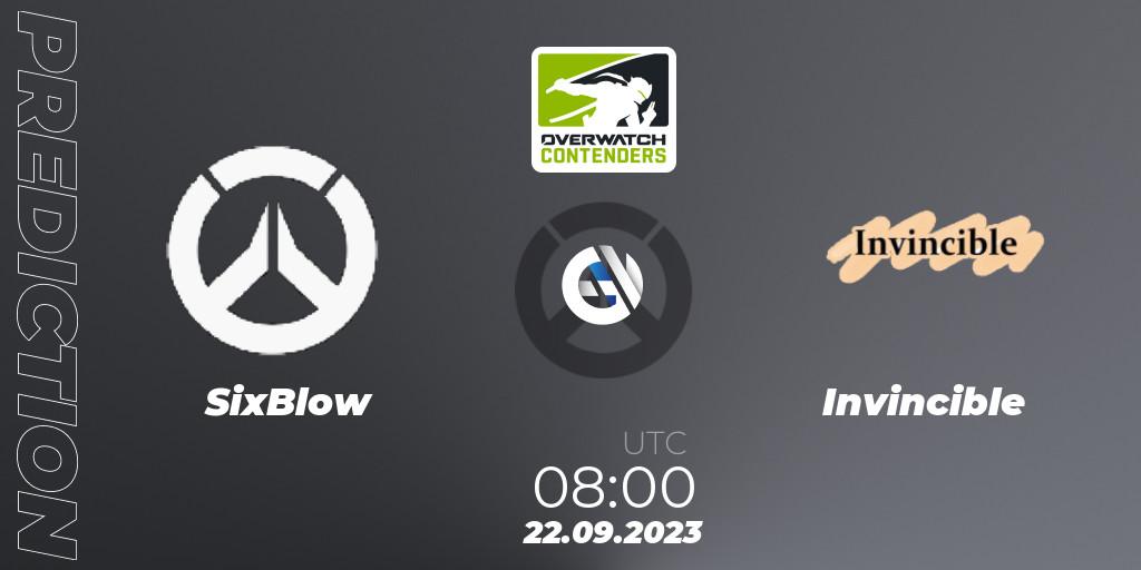 SixBlow - Invincible: ennuste. 22.09.2023 at 08:00, Overwatch, Overwatch Contenders 2023 Fall Series: Asia Pacific